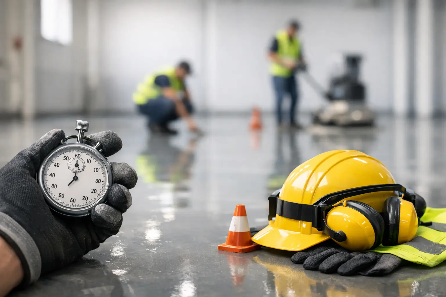 Epoxyvloer droogtijd en weer veilig aan het werk
