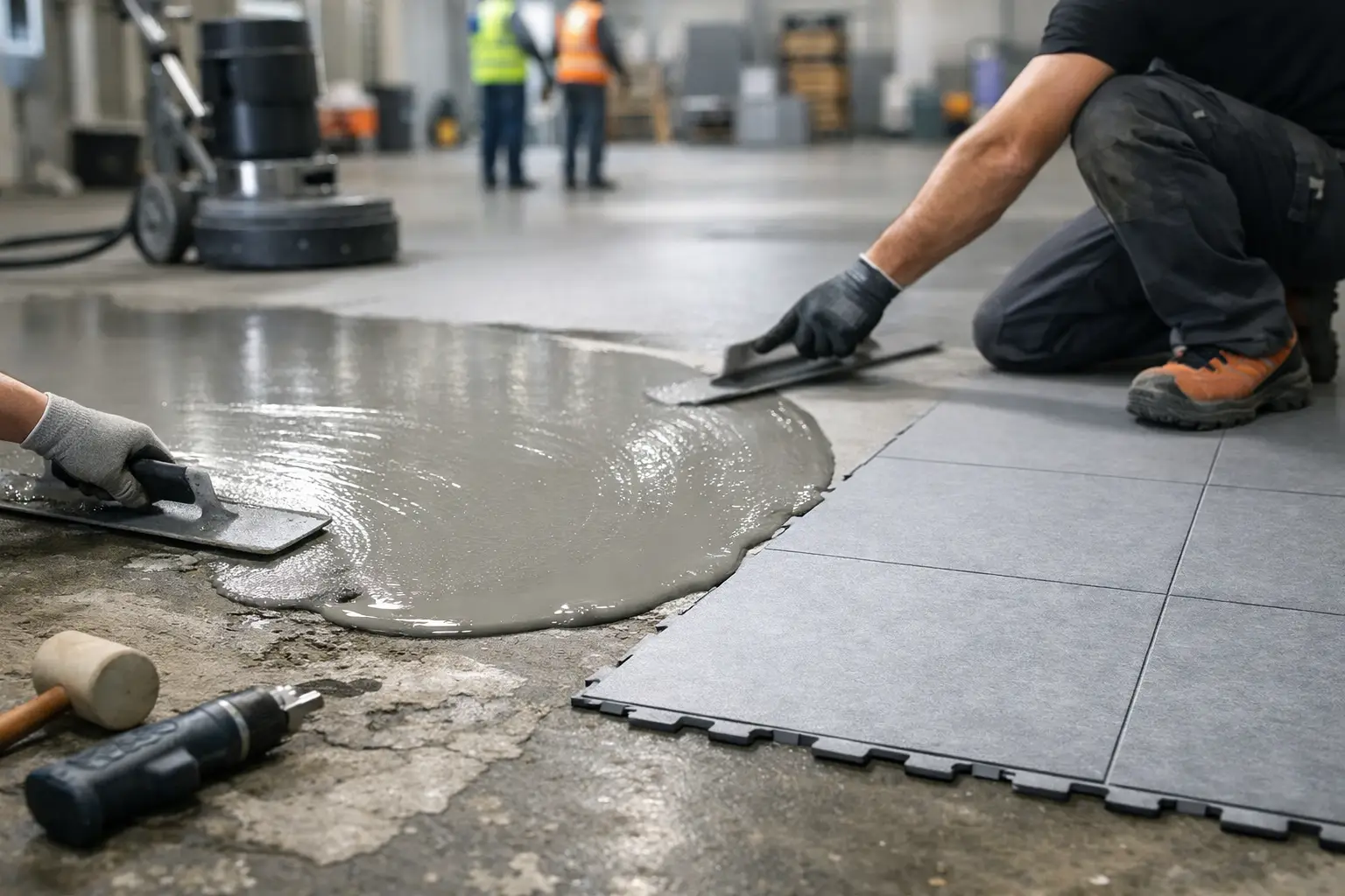 Renovatievloer voor bedrijven zonder lange stilstand
