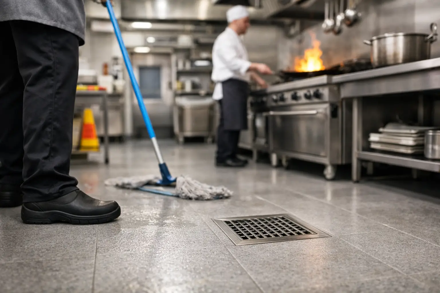 Vloer restaurant keuken kiezen voor veiligheid